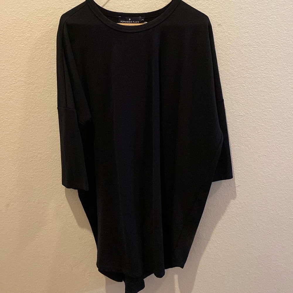 Pomander Place black T-shirt dress Size L/XL